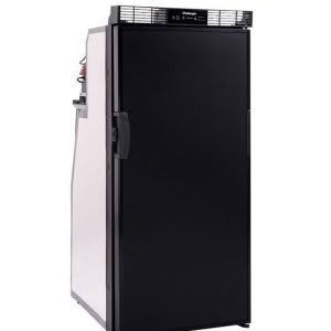 Challenger 90L Slimline Fridge Freezer Black - 12v 24v