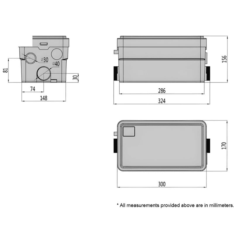Challenger 250W Grey Water Macerator Transfer Pump for Tiny House Kitchen
